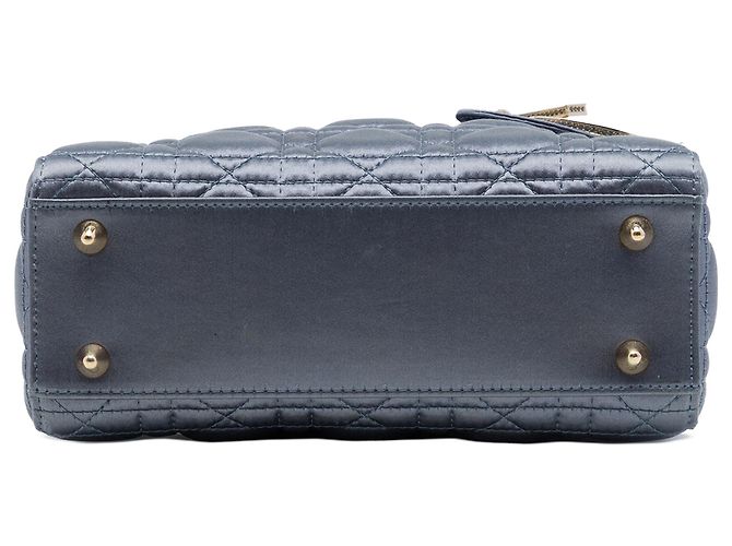 Dior Blue Small Satin Cannage My ABCDior Lady Dior - vista 3