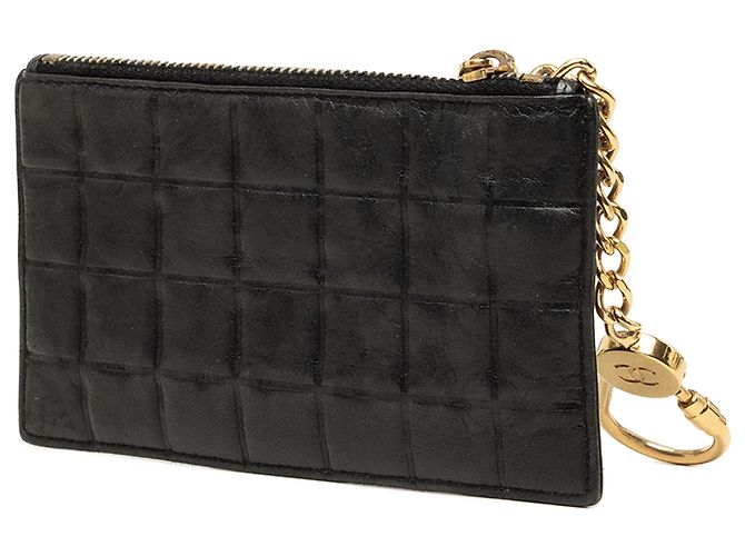 Monedero Chanel Black Chocolate Bar de piel de cordero - vista 2