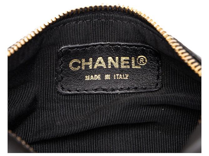 Necessaire Chanel Black CC Chocolate Bar in pelle di agnello - vista 5