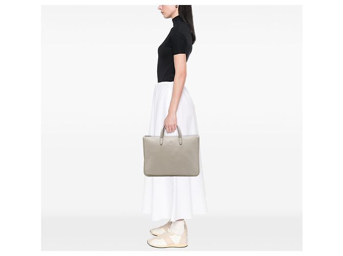 Borsetta LOEWE Anagram Toledo in pelle grigia - vista 6