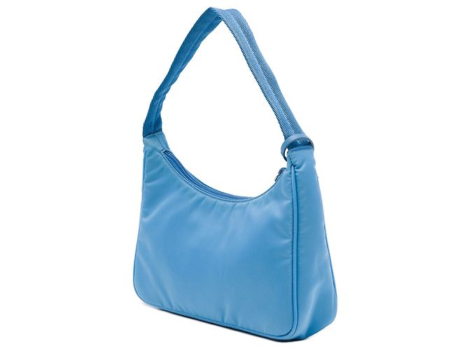 Re-Edition Prada Borsa a tracolla Mini Tessuto Re Edition 2000 Blu - vista 2