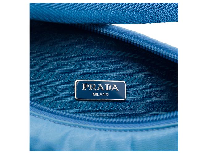 Re-Edition Prada Borsa a tracolla Mini Tessuto Re Edition 2000 Blu - vista 5