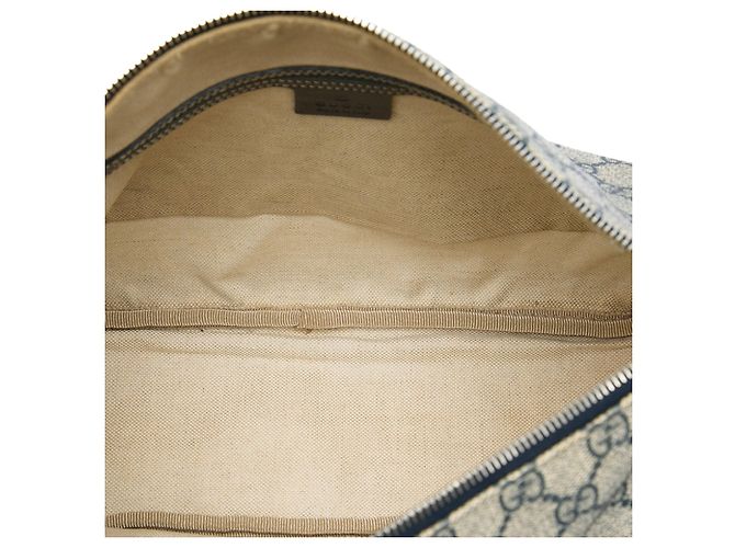 Gucci Beige GG Supreme Double Pocket Crossbody - vista 4