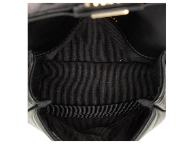 Monedero Chanel Black CC Quilted Lambskin Flap Arm - vista 4
