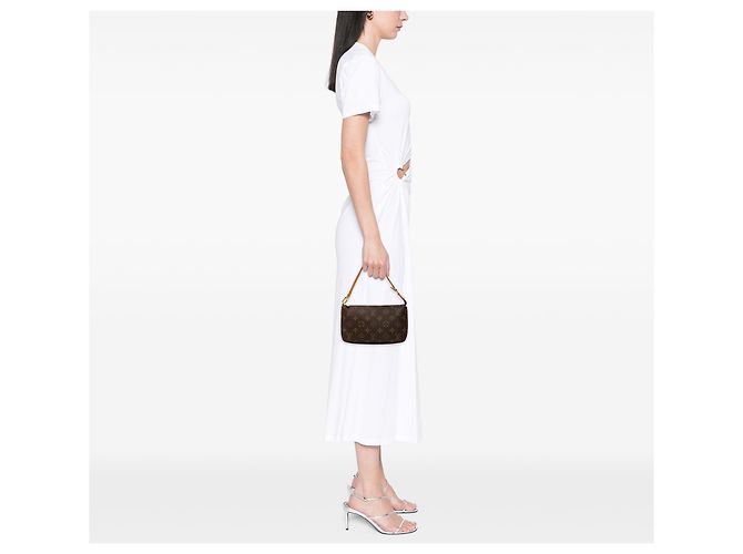Louis Vuitton Brown Monogram Pochette Accessoires - vista 7