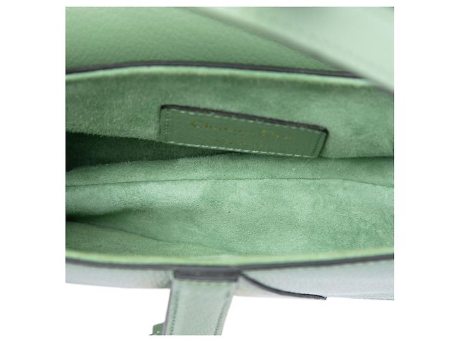 Mini borsa Saddle Dior in pelle di capra verde - vista 4