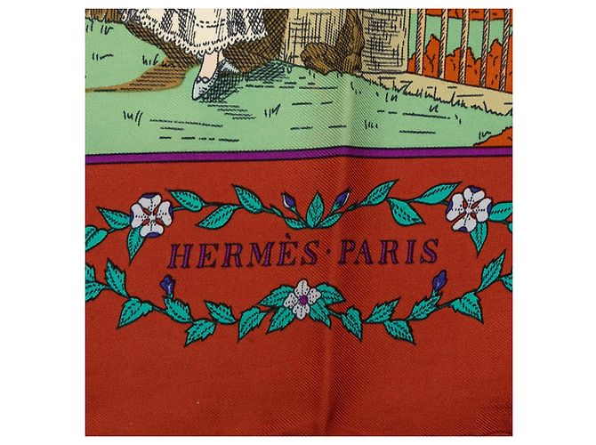 Hermès Red Costumes Des Departments Seidentuch 90 - Ansicht 3