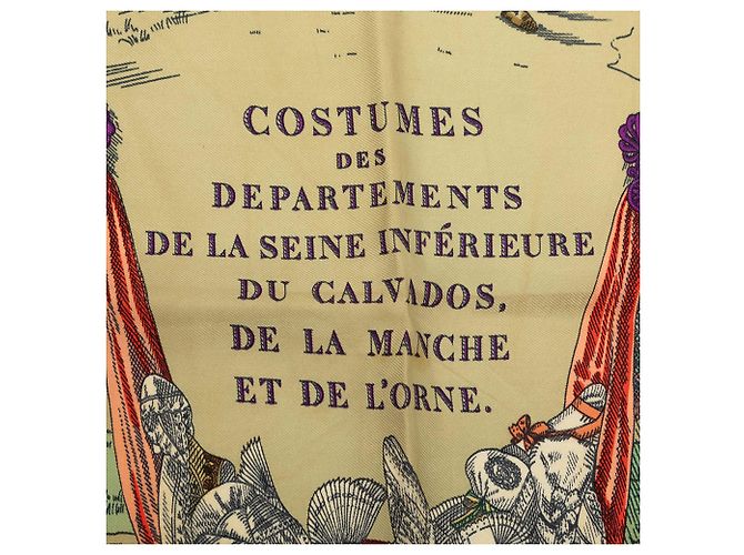 Hermès Red Costumes Des Departments Seidentuch 90 - Ansicht 6