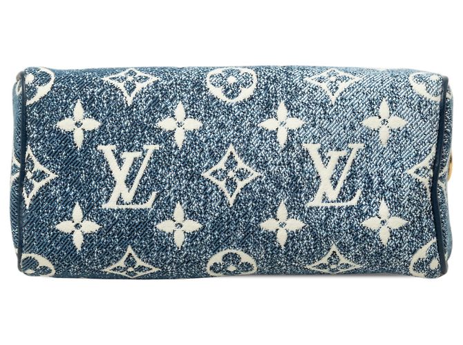 Louis Vuitton Blue Monogram Jacquard Denim Nano Speedy Bandouliere - vista 3