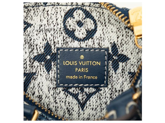 Louis Vuitton Blue Monogram Jacquard Denim Nano Speedy Bandouliere - vista 5