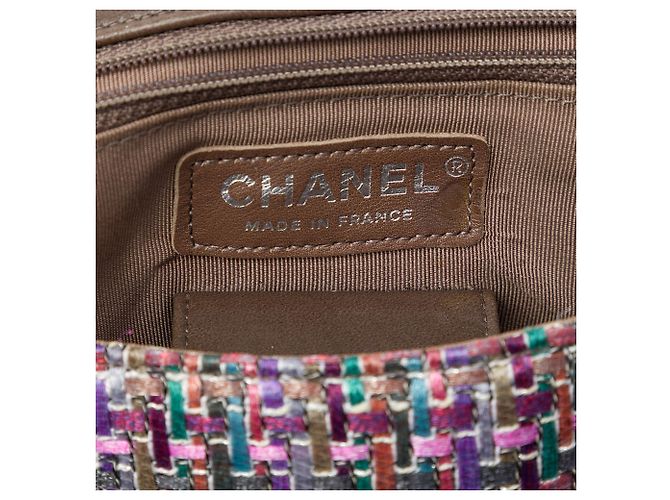 Chanel Purple CC Multicolor Tweed Flap - vista 5
