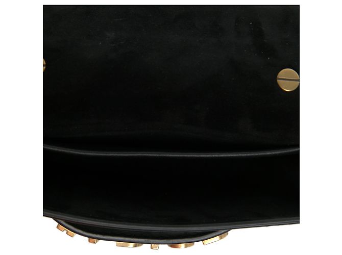 Dior Mini J Adior Chain Flap in pelle di vitello nera - vista 4