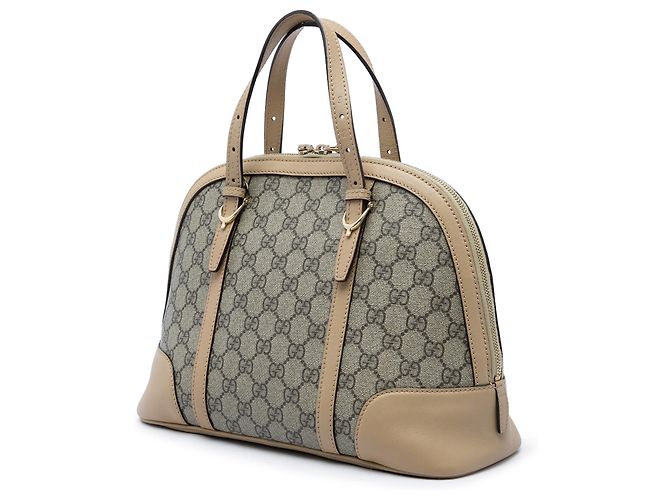 Borsa Gucci Beige Small GG Supreme Nice Dome Satchel - vista 2