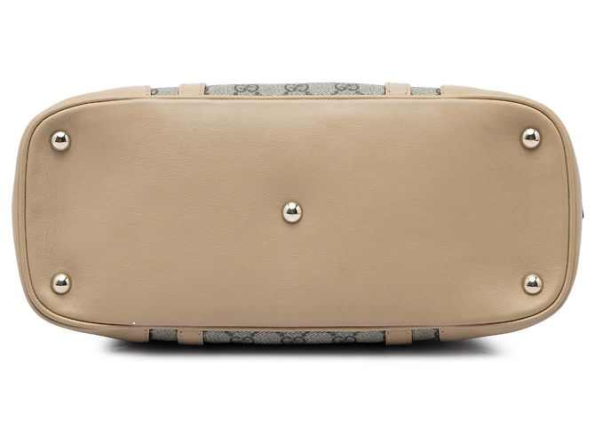 Borsa Gucci Beige Small GG Supreme Nice Dome Satchel - vista 3