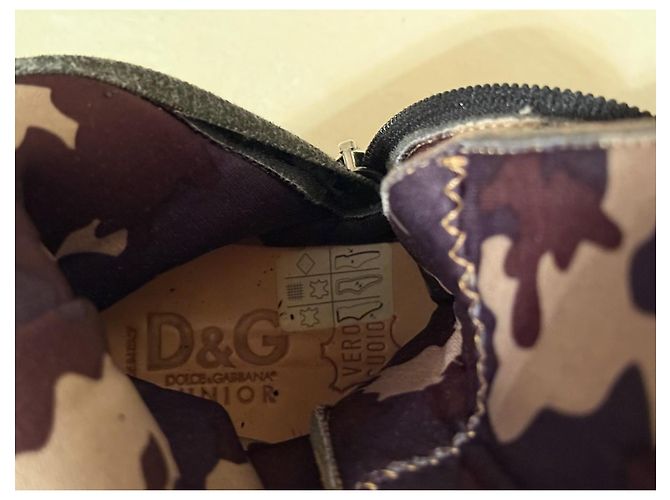 Botas de couro dourado com atacadores Dolce & Gabbana Junior - vista 15