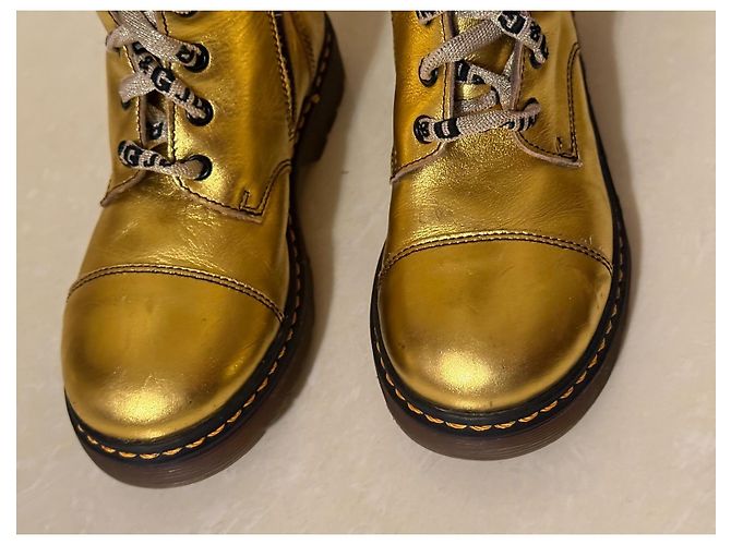 Botas de couro dourado com atacadores Dolce & Gabbana Junior - vista 5