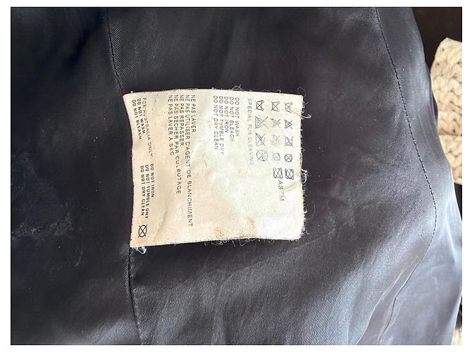 Abrigo de lana negra Jil Sander con cuello de piel - vista 7