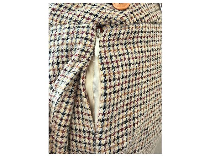 Autre Marque Completo Tailleur Pantalone e Giacca a Quadri Marrone - vista 5