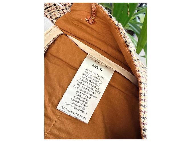 Autre Marque Completo Tailleur Pantalone e Giacca a Quadri Marrone - vista 7
