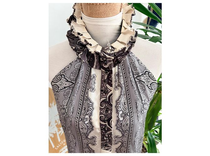 Balenciaga Top de seda con cuello de volantes - vista 2
