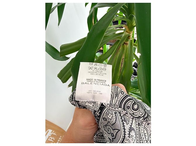 Balenciaga Top de seda con cuello de volantes - vista 9
