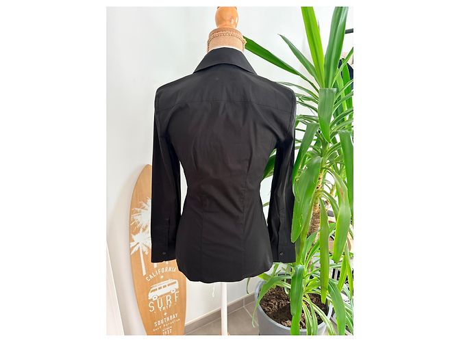 Camisa Gucci Negra con Cordón de Ajuste - vista 4