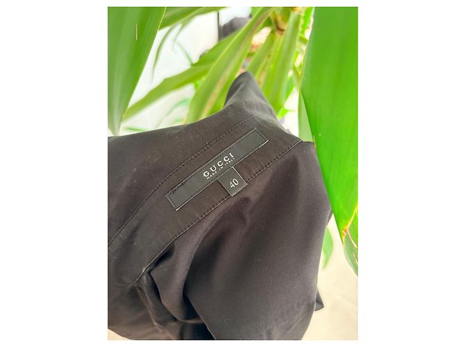 Camisa Gucci Negra con Cordón de Ajuste - vista 8