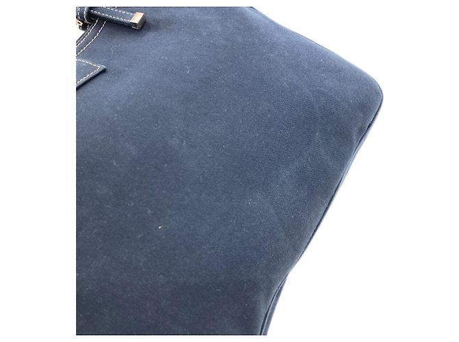 Fendi Logo Tote Bag Blau Canvas - Ansicht 11