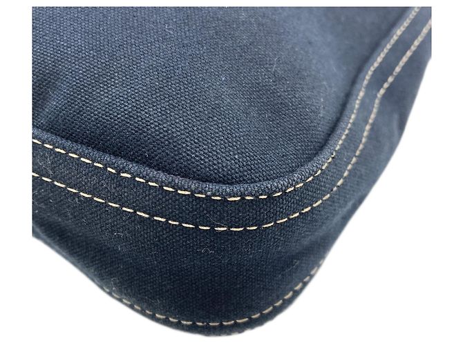 Fendi Logo Tote Bag Blau Canvas - Ansicht 13