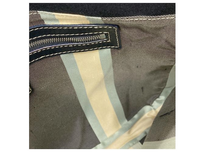 Fendi Logo Tote Bag Blau Canvas - Ansicht 7