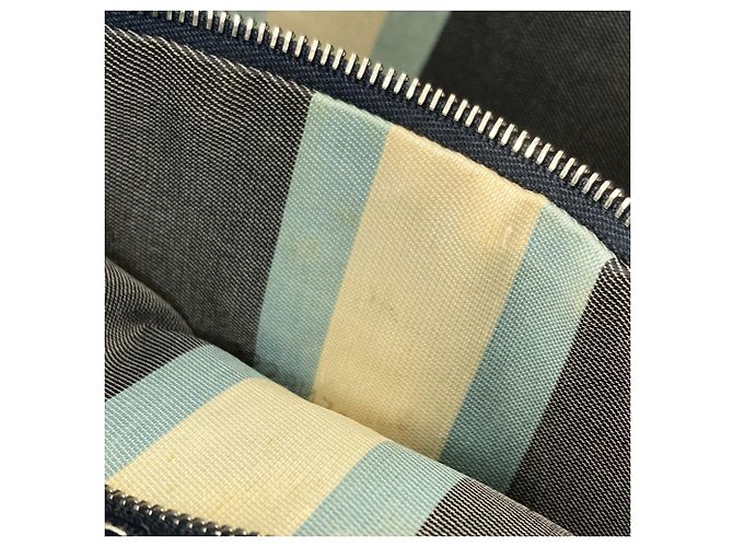 Fendi Logo Tote Bag Blau Canvas - Ansicht 8