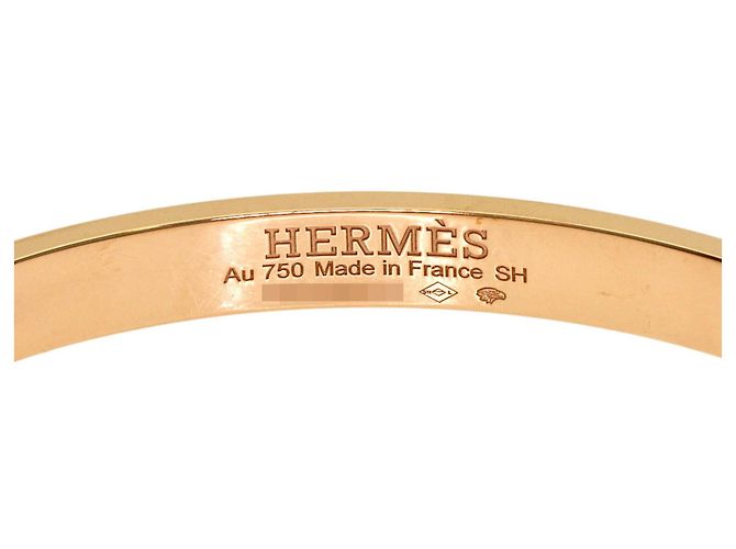 Hermès Bracciale Hermes H d'Ancre con Diamanti in Oro Rosa 18K - vista 5