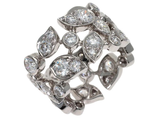 Anello Cartier Collection Lily in diamanti e oro bianco 18K - vista 2