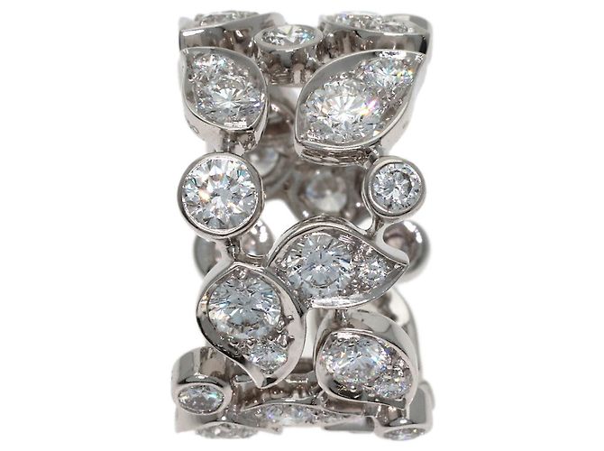 Anello Cartier Collection Lily in diamanti e oro bianco 18K - vista 3