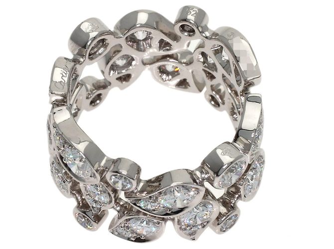 Anello Cartier Collection Lily in diamanti e oro bianco 18K - vista 4