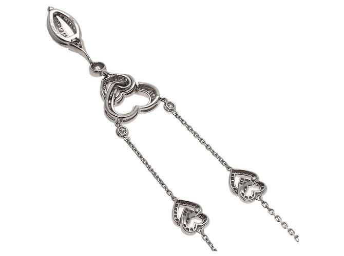 Collana Cartier Nuage in diamanti e oro bianco 18K - vista 2
