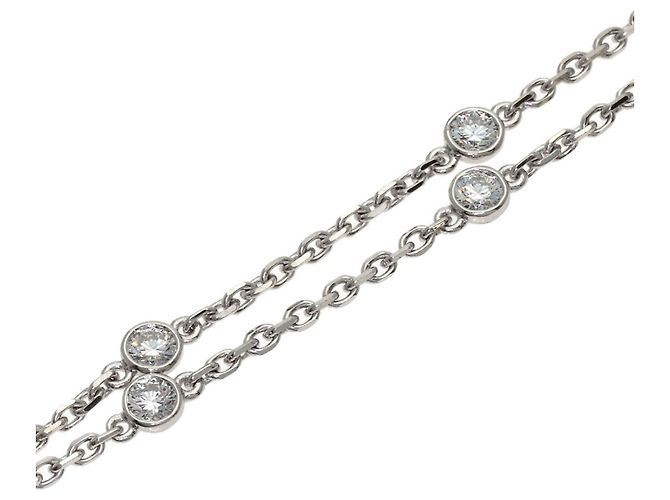 Collana Cartier Nuage in diamanti e oro bianco 18K - vista 3