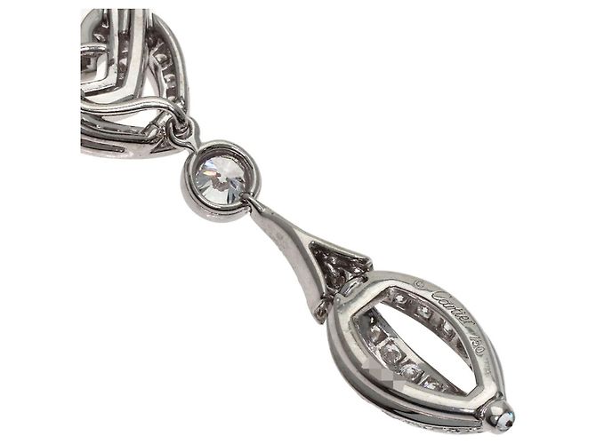 Collana Cartier Nuage in diamanti e oro bianco 18K - vista 6