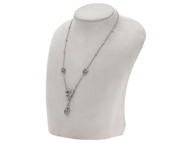 Collana Cartier Nuage in diamanti e oro bianco 18K - vista 7
