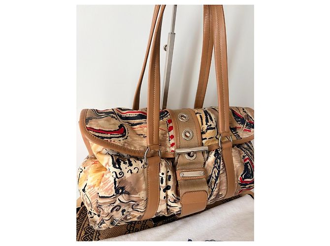 Bolso Prada Venezia de lona estampada y cuero - vista 2
