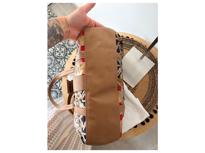 Bolso Prada Venezia de lona estampada y cuero - vista 4
