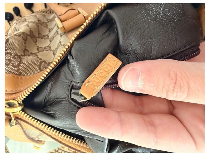 Borsa Bowling Gucci Monogram in Tela e Pelle - vista 10