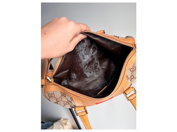 Borsa Bowling Gucci Monogram in Tela e Pelle - vista 11