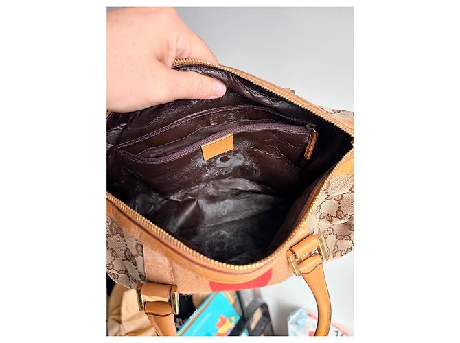 Borsa Bowling Gucci Monogram in Tela e Pelle - vista 12