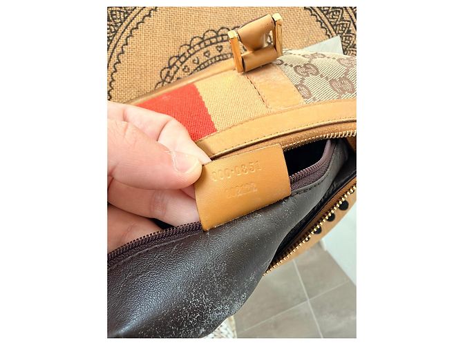 Borsa Bowling Gucci Monogram in Tela e Pelle - vista 13