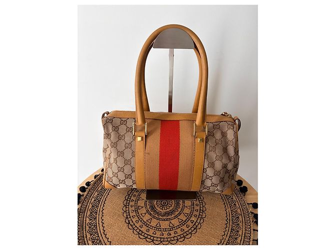 Borsa Bowling Gucci Monogram in Tela e Pelle - vista 3