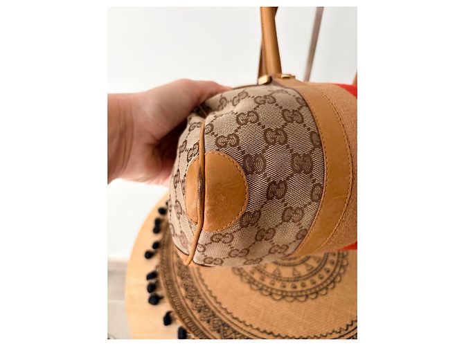 Borsa Bowling Gucci Monogram in Tela e Pelle - vista 4