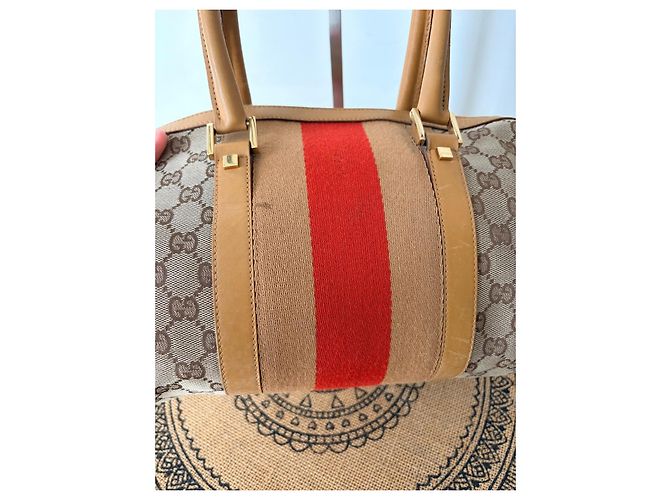 Borsa Bowling Gucci Monogram in Tela e Pelle - vista 5