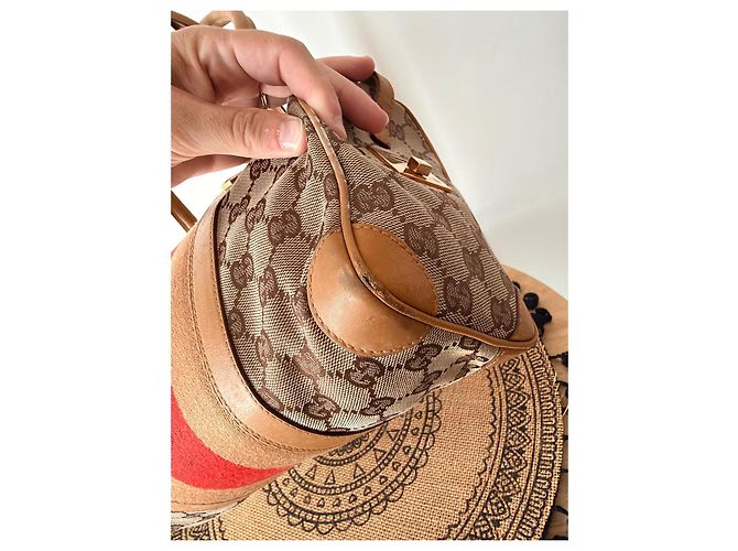 Borsa Bowling Gucci Monogram in Tela e Pelle - vista 6