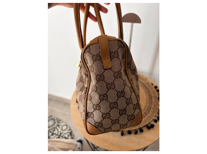 Borsa Bowling Gucci Monogram in Tela e Pelle - vista 8